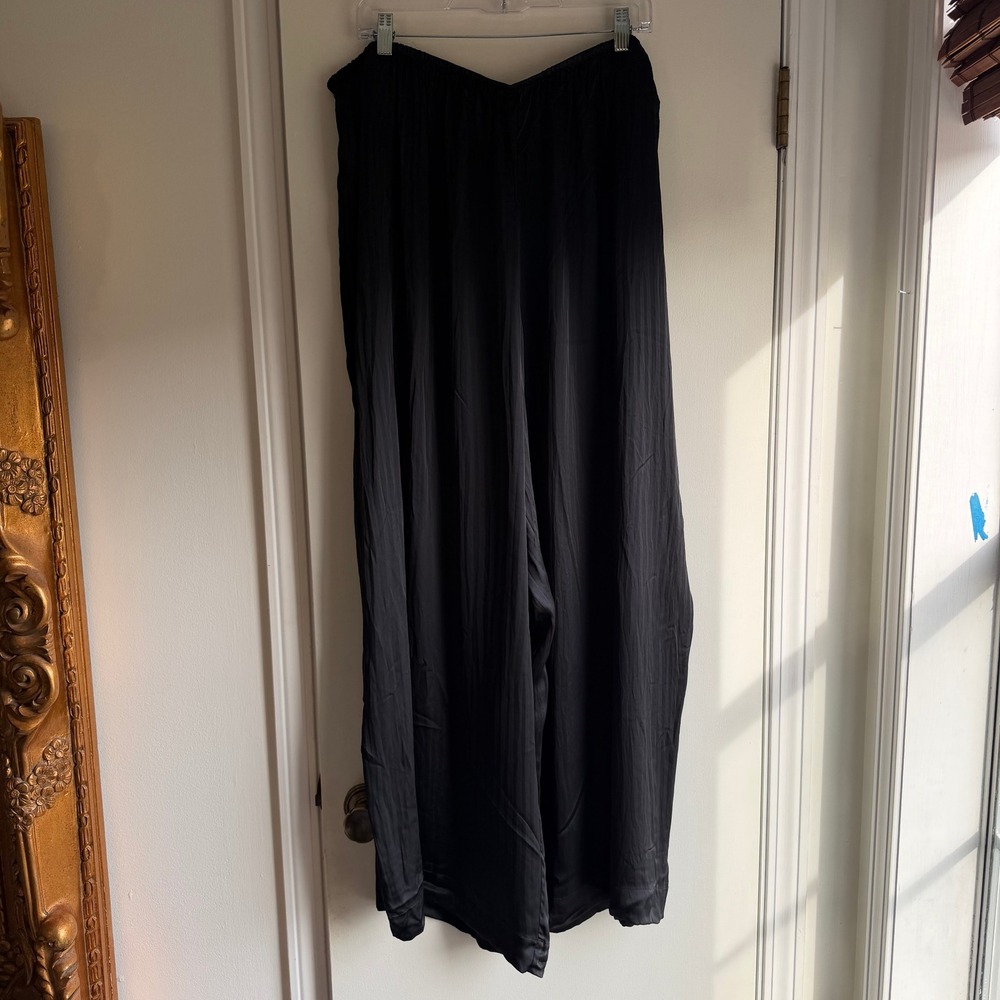 Vince Black Flowing Wide-Leg Pants